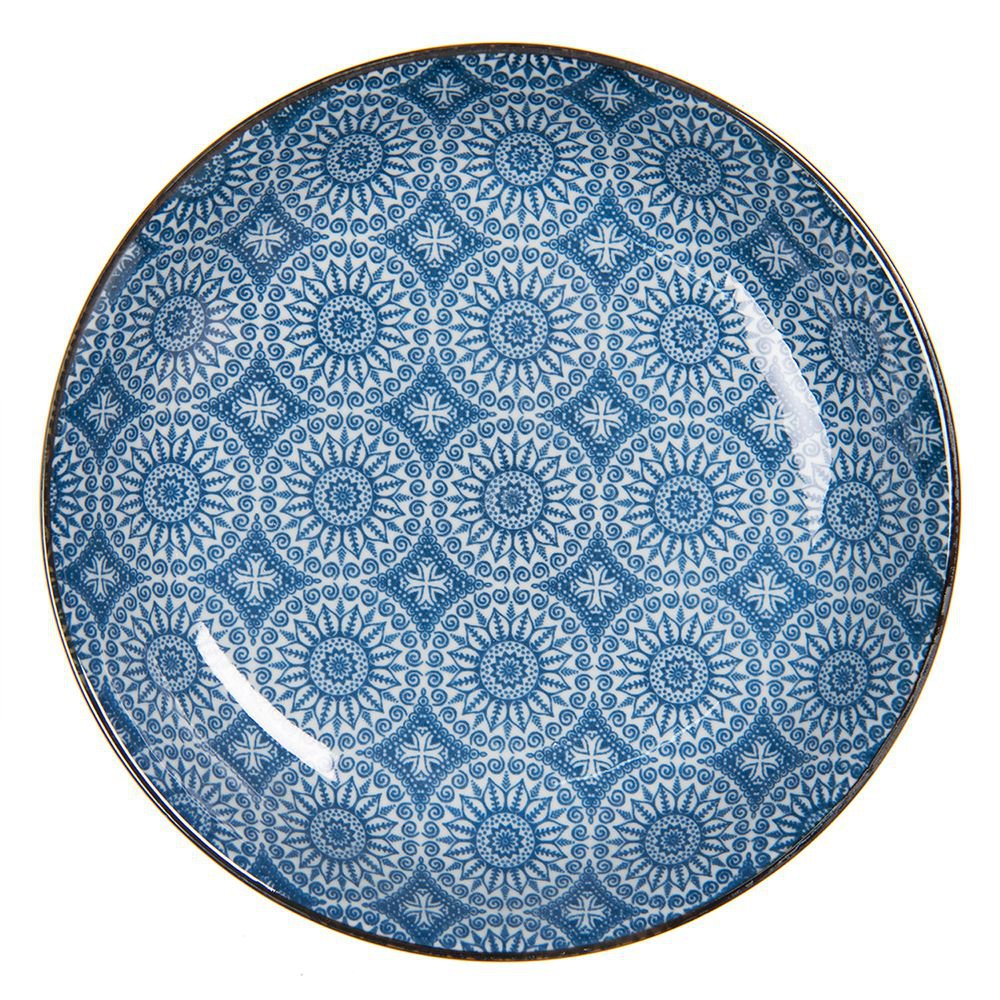Soepbord Ø 20x4 cm Blauw Keramiek Soepkom