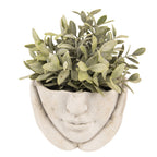 Bloempot Hoofd Ø 11x11 cm Beige Steen plantenpot