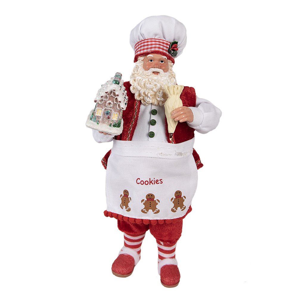 Beeld Kerstman 28 cm Rood Kunststof Beld Kerstmis