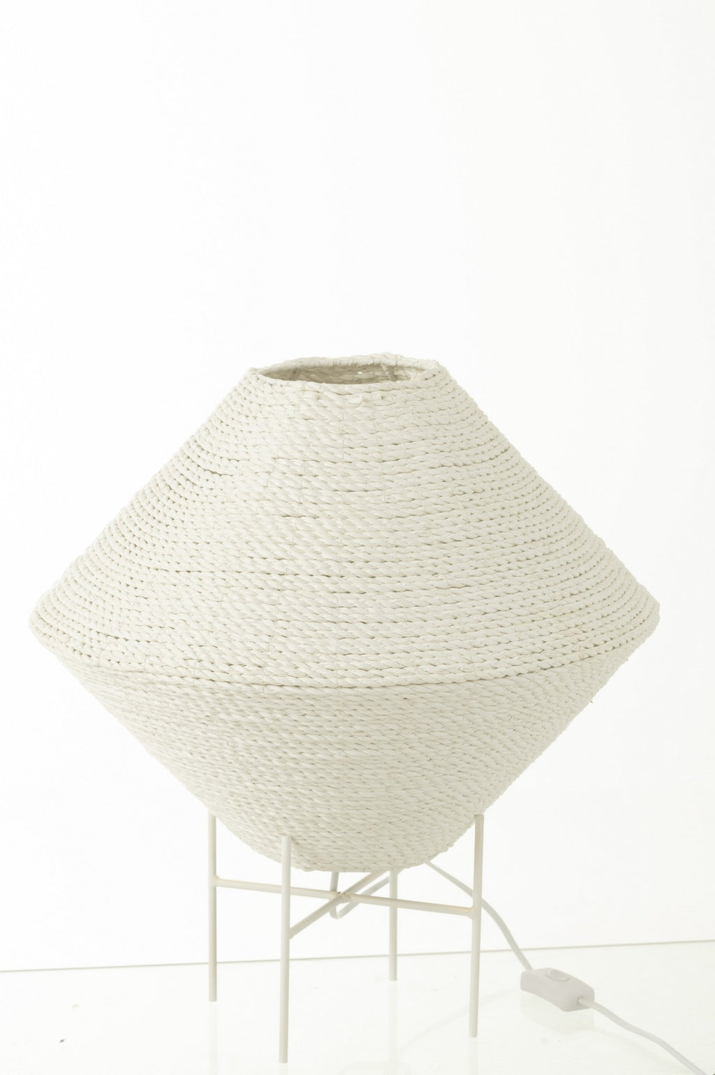 J-Line hanglamp Ufo Raffia - wit - groot