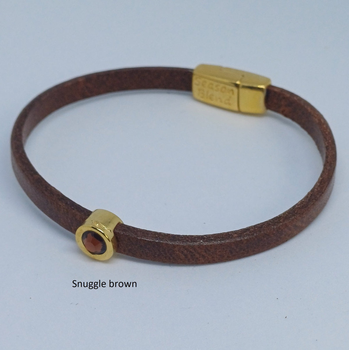Shorty leren armband 24K verguld