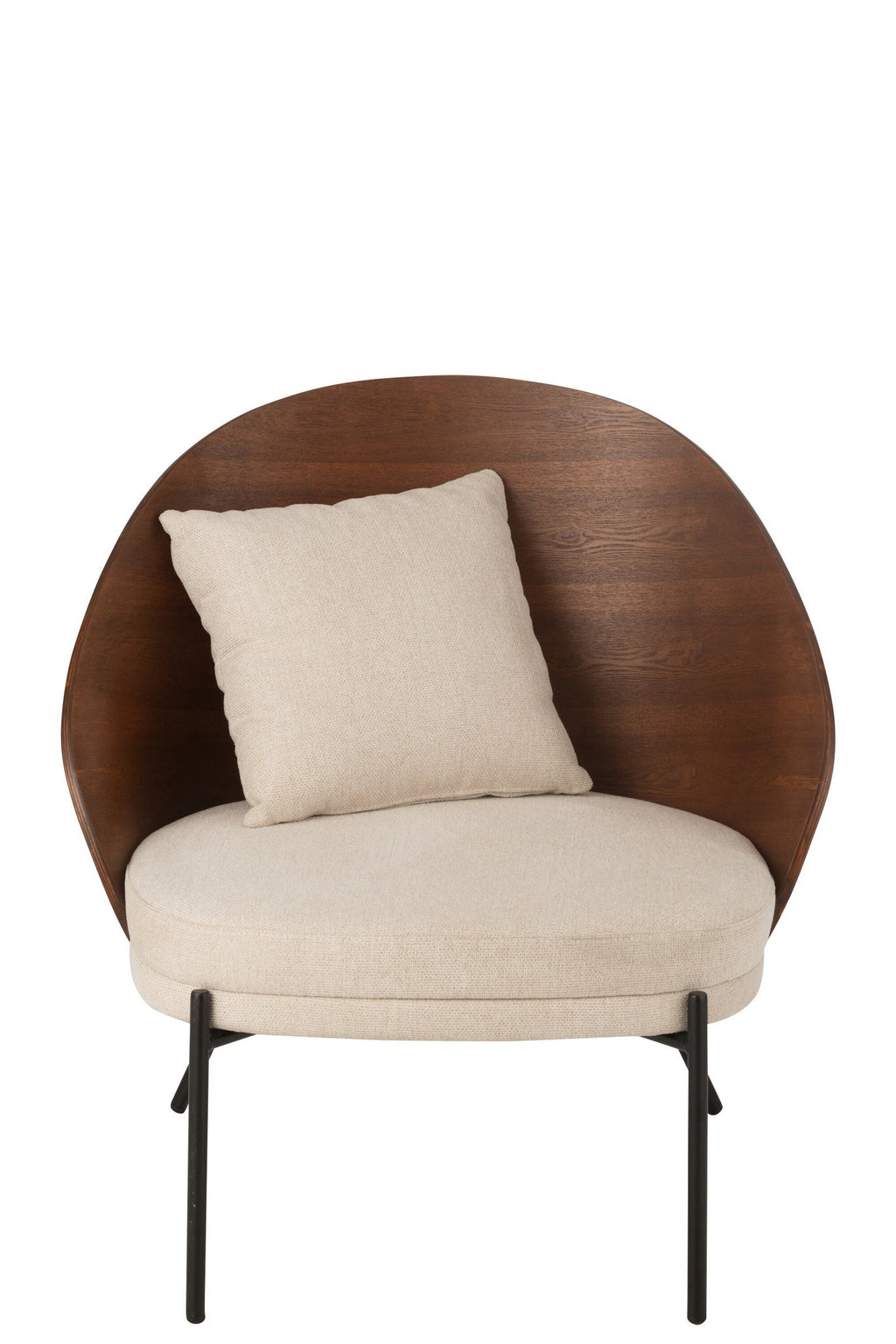 J-Line Loungestoel Multiplex/Metaal Bruin/Beige