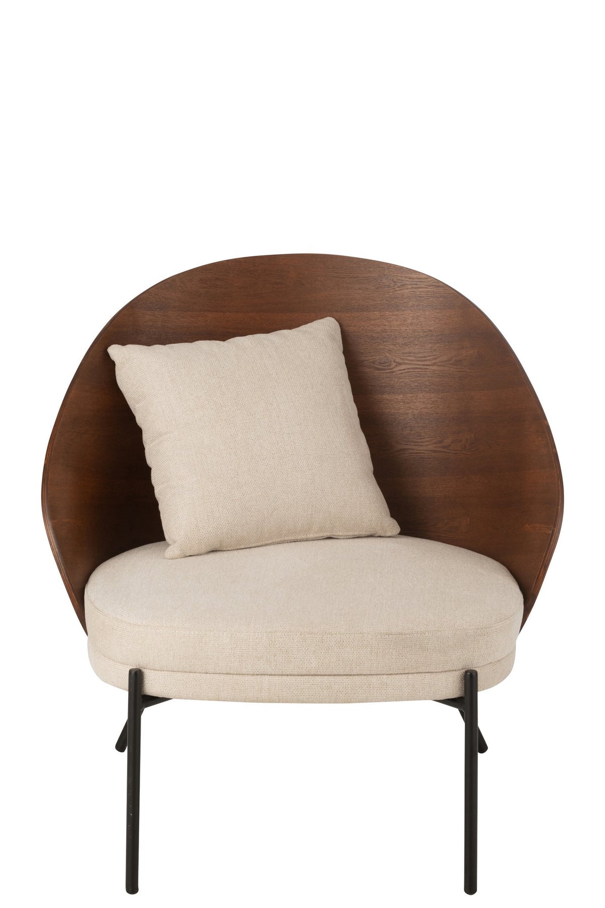 J-Line Loungestoel Multiplex/Metaal Bruin/Beige