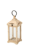 J-Line Lantaarn Chamonix - dennenhout - naturel - small