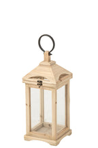J-Line Lantaarn Chamonix - dennenhout - naturel - small