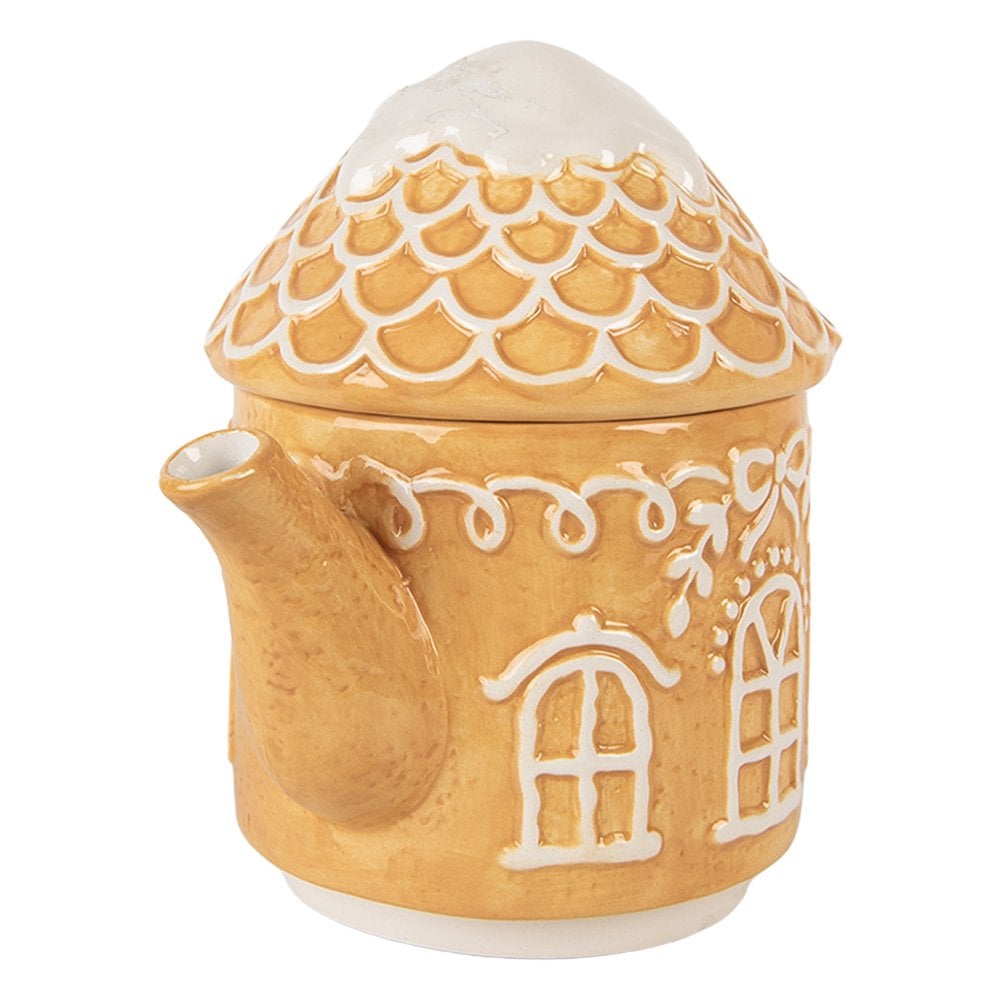 Tea for One Gingerbread house 550 ml / 450 ml Bruin Keramiek