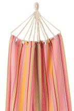 J-Line Hangmat Strepen Katoen/Polyester Roze+Mix