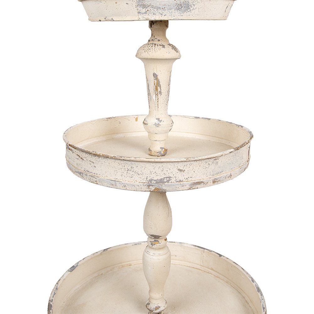Etagère 3 laags Ø 42x75 cm Beige Metaal