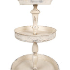 Etagère 3 laags Ø 42x75 cm Beige Metaal