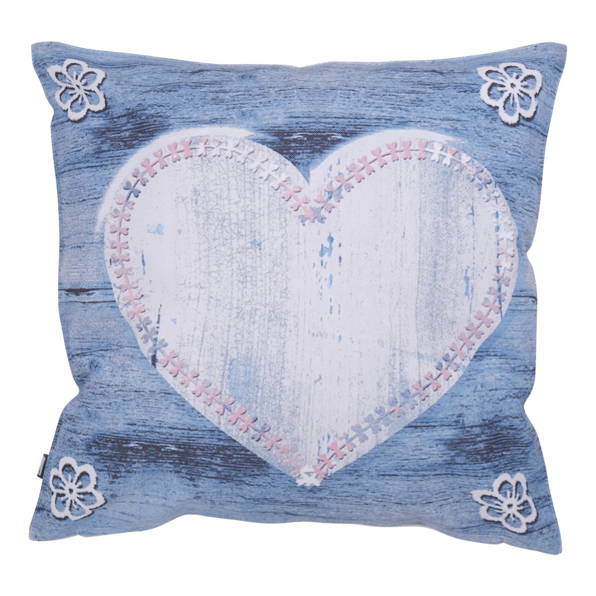 Heart Outdoor Sierkussen blauw 45x45cm