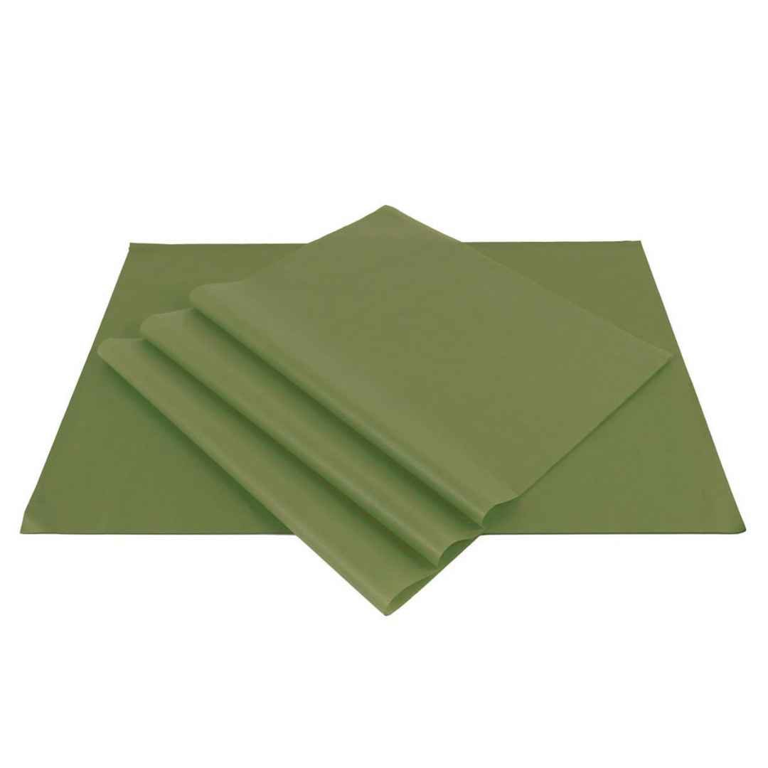 Zijdevloei - 240 vel - 50x70cm - Olijfgroen