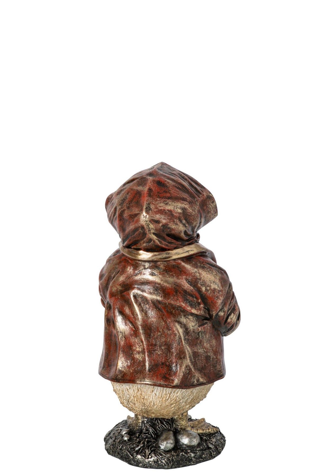 J-Line decoratie Eend - polyresin - koper - small