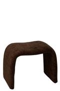 J-Line kruk N shape - textiel - donkerbruin