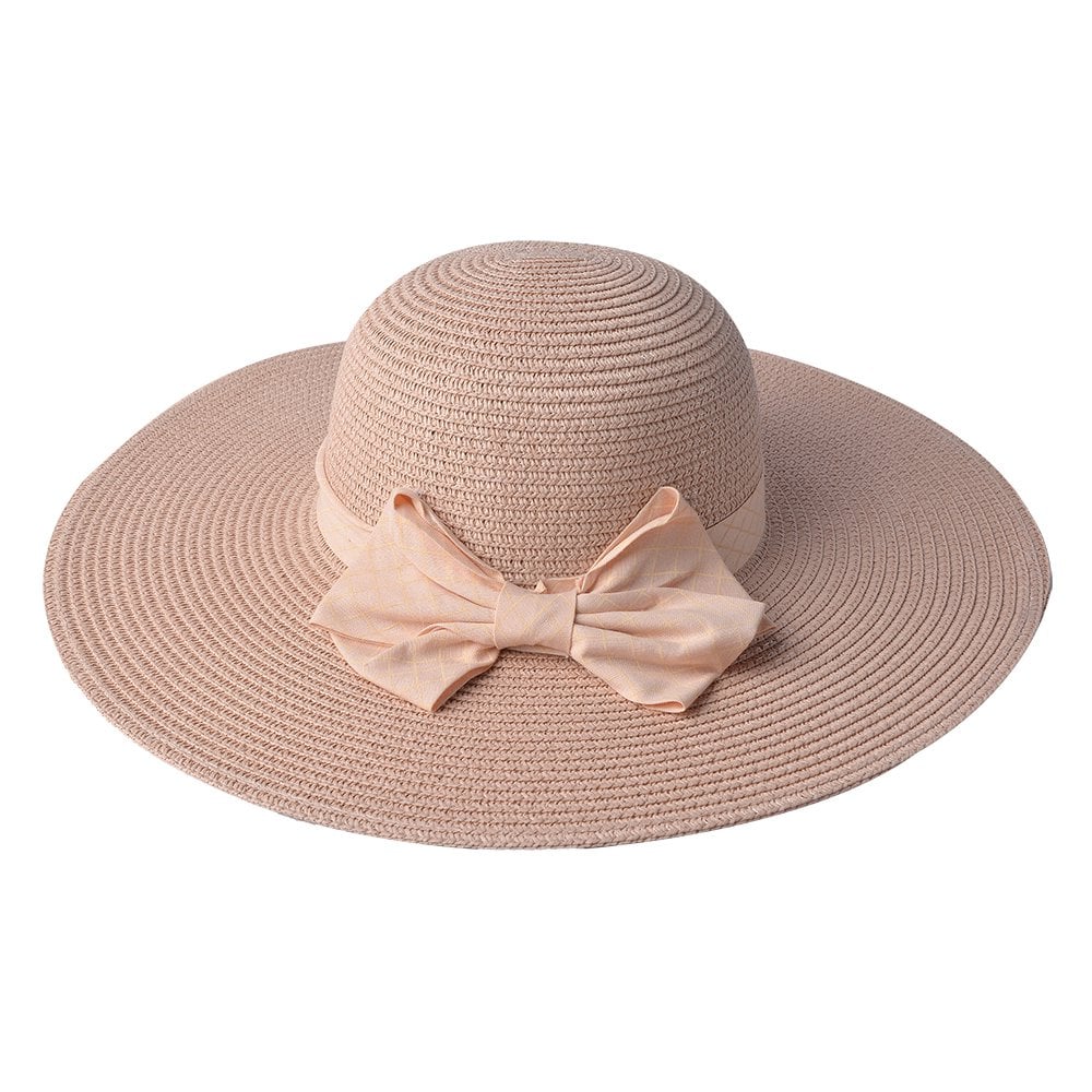 Hoed Dames Ø 42 cm Roze Papierstro Zonnehoed