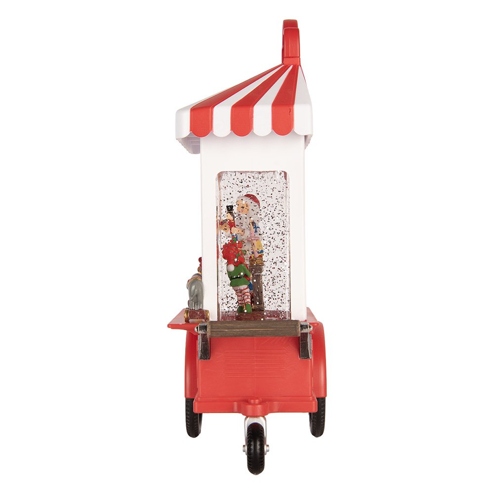 Kerstdecoratie met LED-verlichting en muziek 17x10x27 cm / 3xAA Rood Kunststof