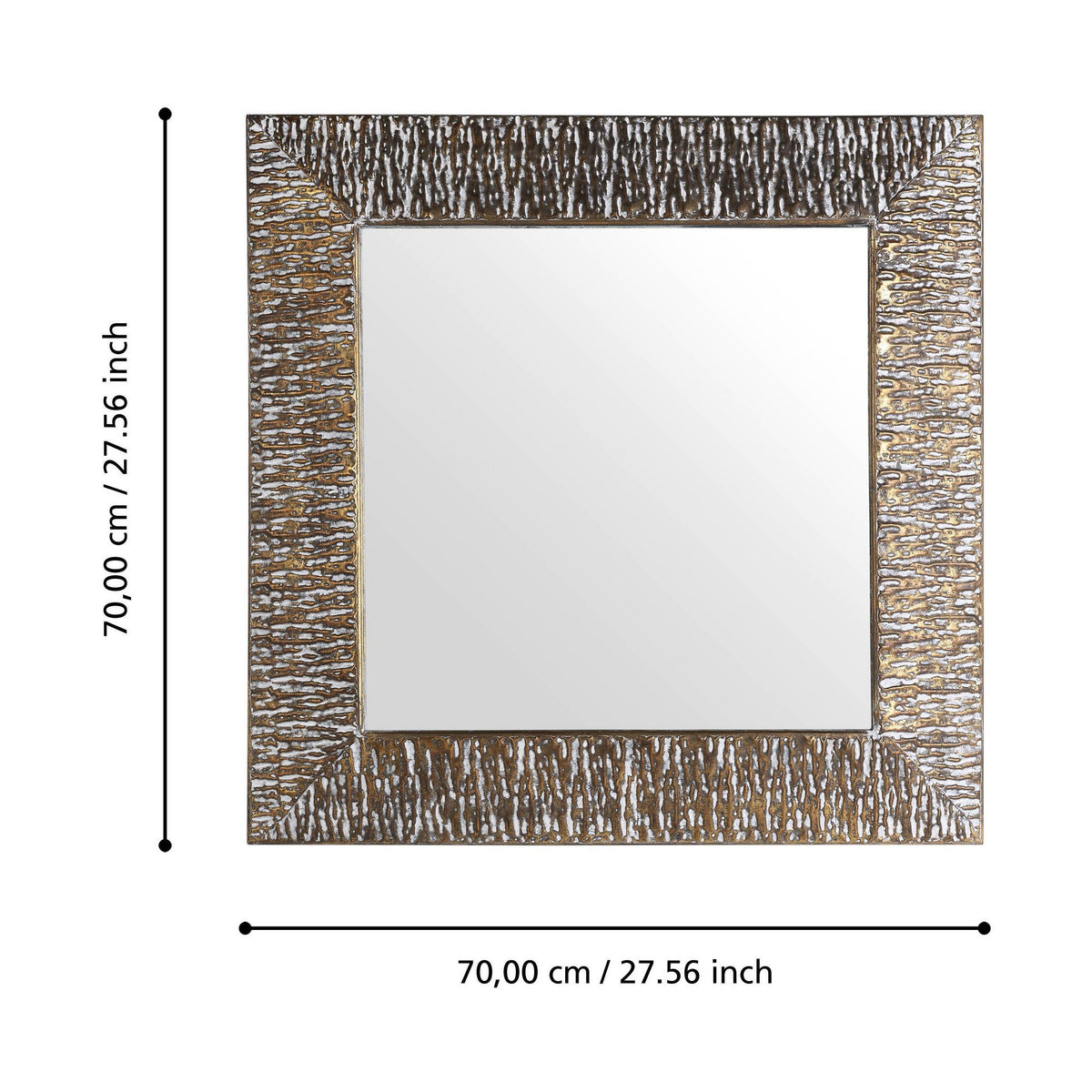Spiegel toamasina goud 70x6x70 cm