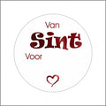 Wensetiket - van sint - rood metallic - 250st