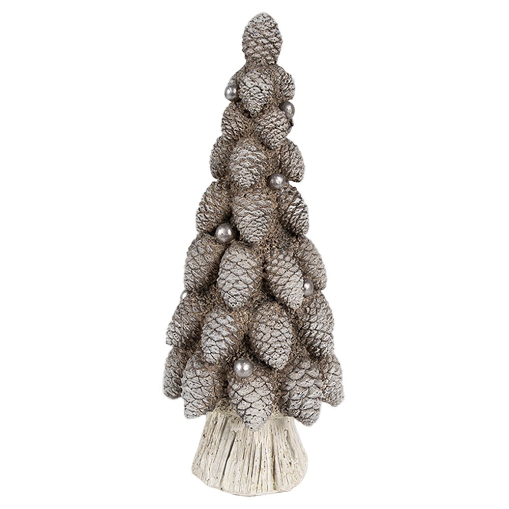 Decoratie Beeld Kerstboom Ø 7x19 cm Bruin Kunststof
