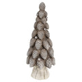 Decoratie Beeld Kerstboom Ø 7x19 cm Bruin Kunststof