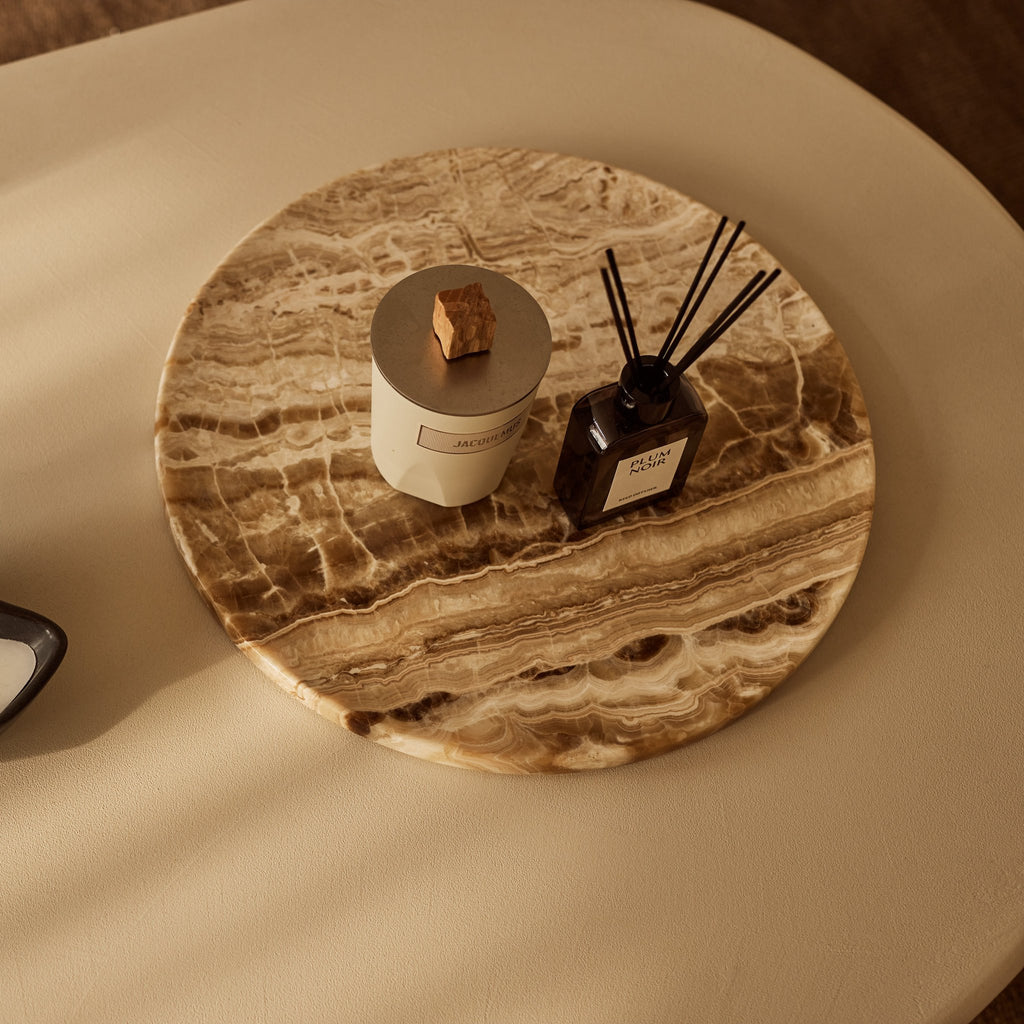 Sandal onyx dienblad rond 40cm