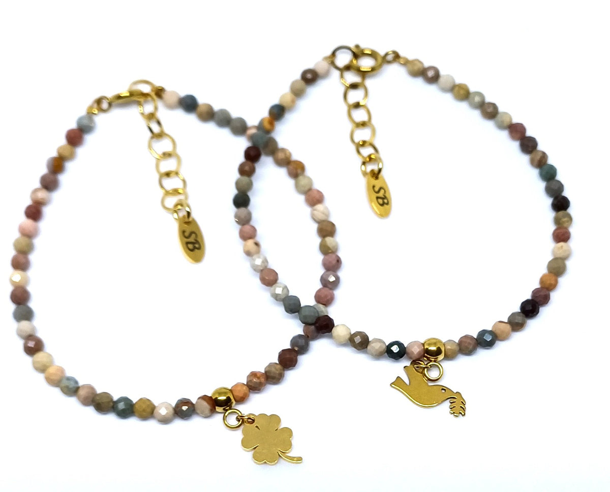 Naturel agaat edelsteen armbandje