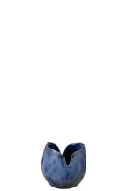 J-Line vaas Thibault - keramiek - blauw - S