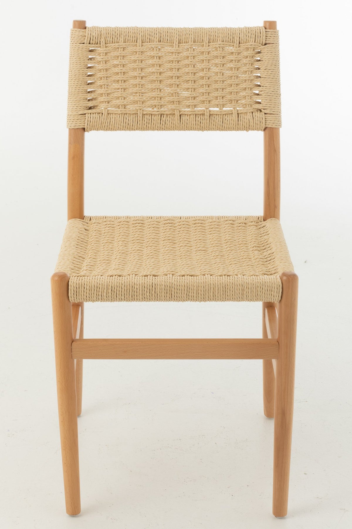 J-Line Stoel Lap Beukenhout/Touw Naturel