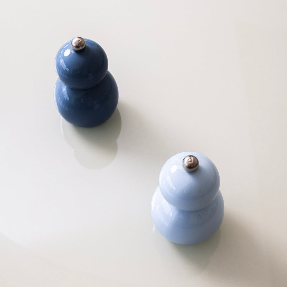 Peper/zoutmolen H12cm blauw Betty - Set van 2