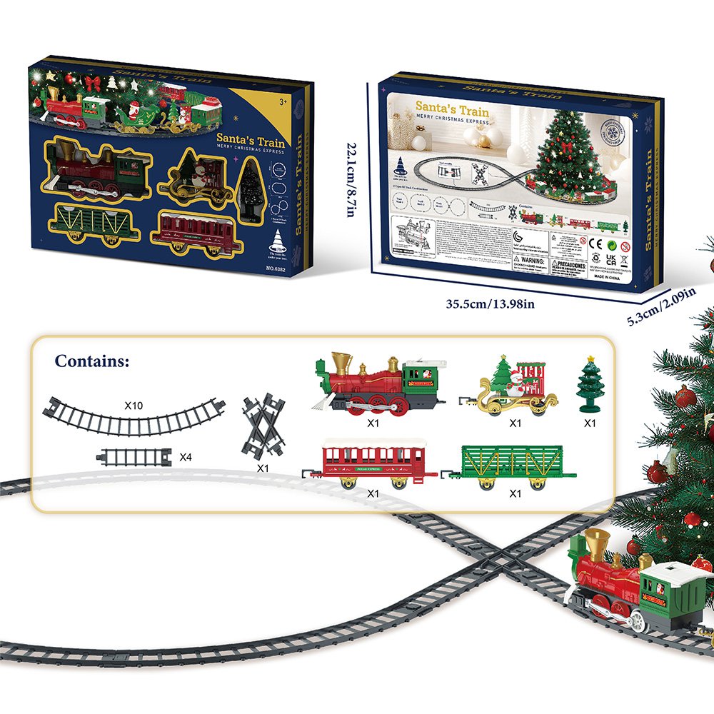 Kerstdecoratie Trein Groen Kunststof