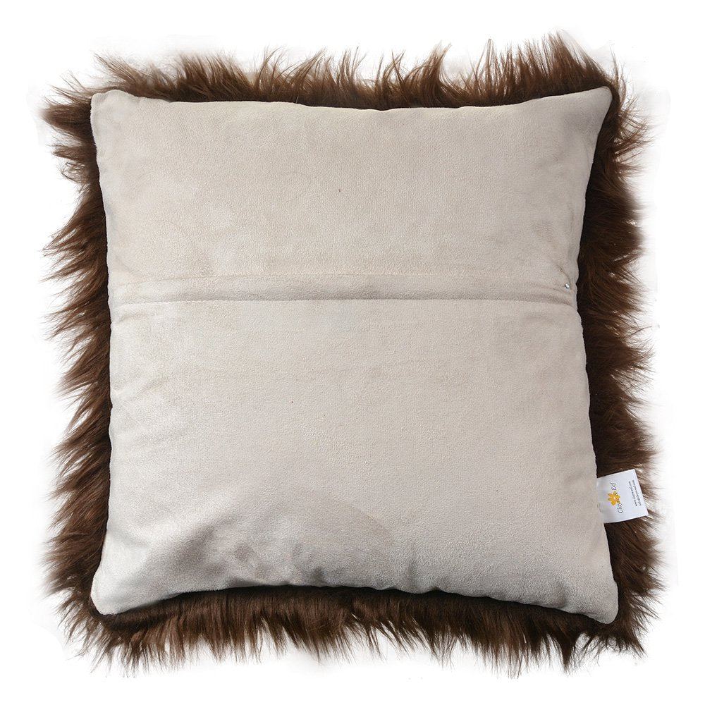Kussenhoes 45x45 cm Bruin Synthetisch
