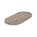 Marmer tray ovaal 40x20cm Titanium travertine