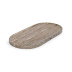 Marmer tray ovaal 40x20cm Titanium travertine