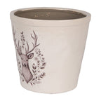 Bloempot Ø 21x20 cm Beige Keramiek Hert
