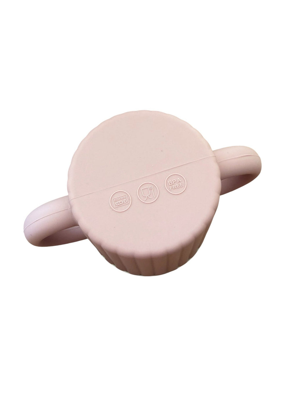 Siliconen beker met RVS inzet en tuitdeksel – Roze - Smiley