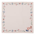Servetten Katoen Set van 6 40x40 cm Beige Blauw Katoen Kip en Haan Servet Stof