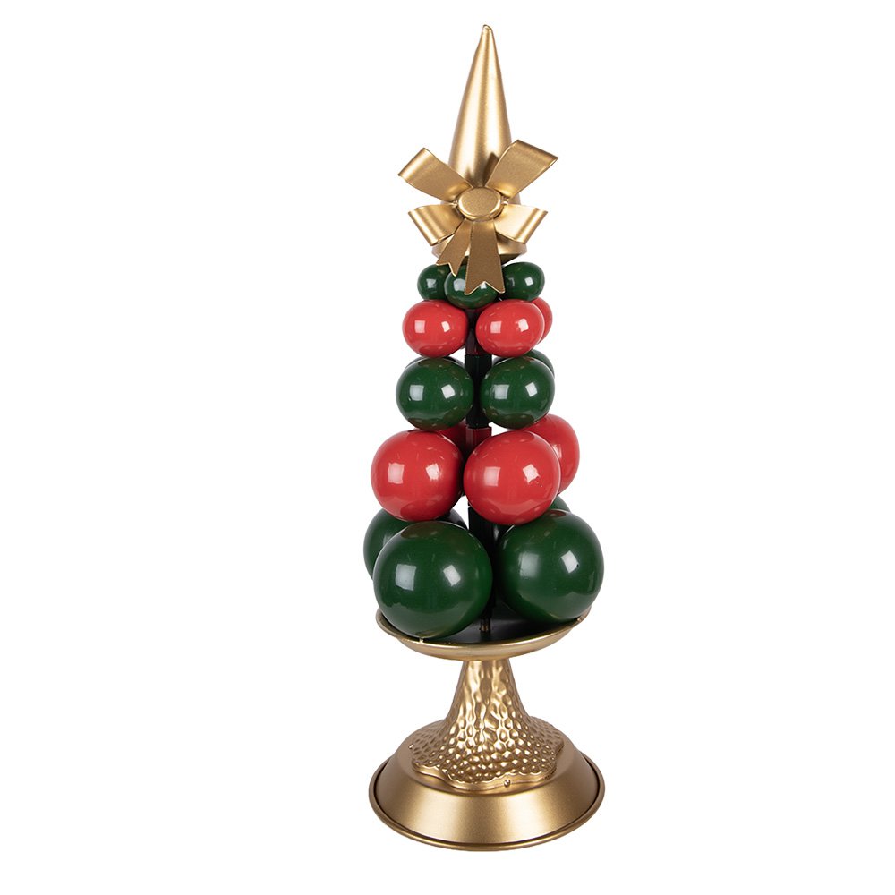 Kerstdecoratie Beeld Ø 20x56 cm Groen Metaal