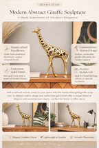 Decoratief gouden giraffebeeld – moderne huiskunst