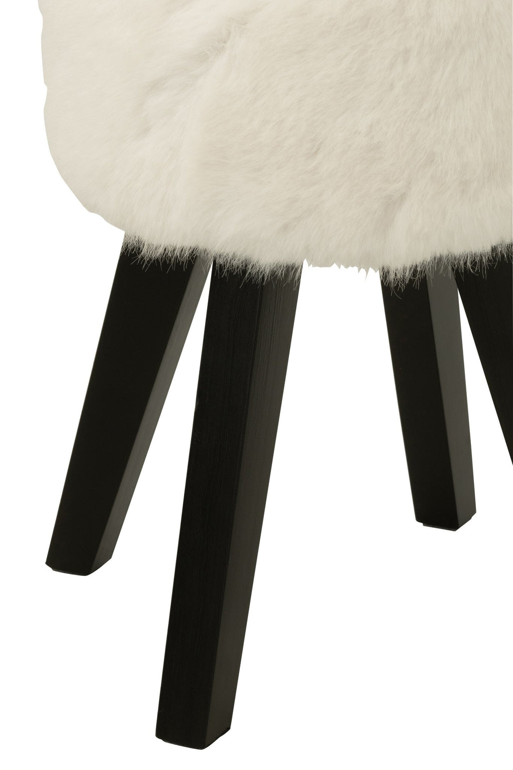 J-Line Kruk Bont Met Houten - hout - wit