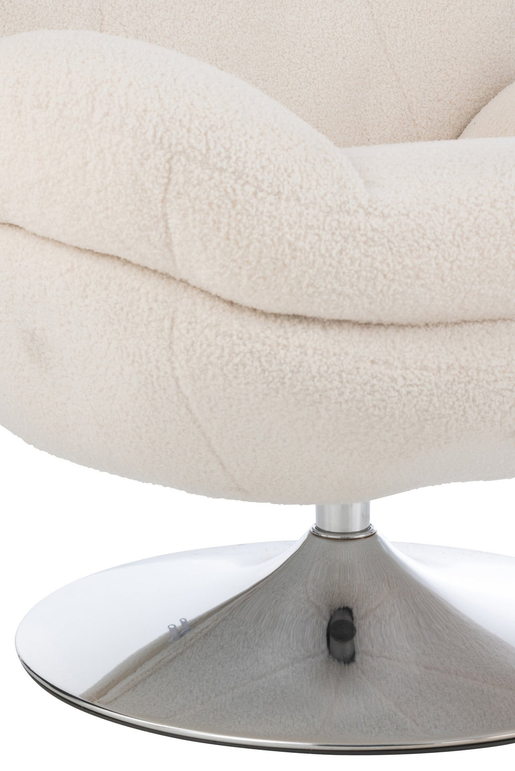 J-Line zetel Relax + Voetbank - metaal/multiplex - creme/zilver