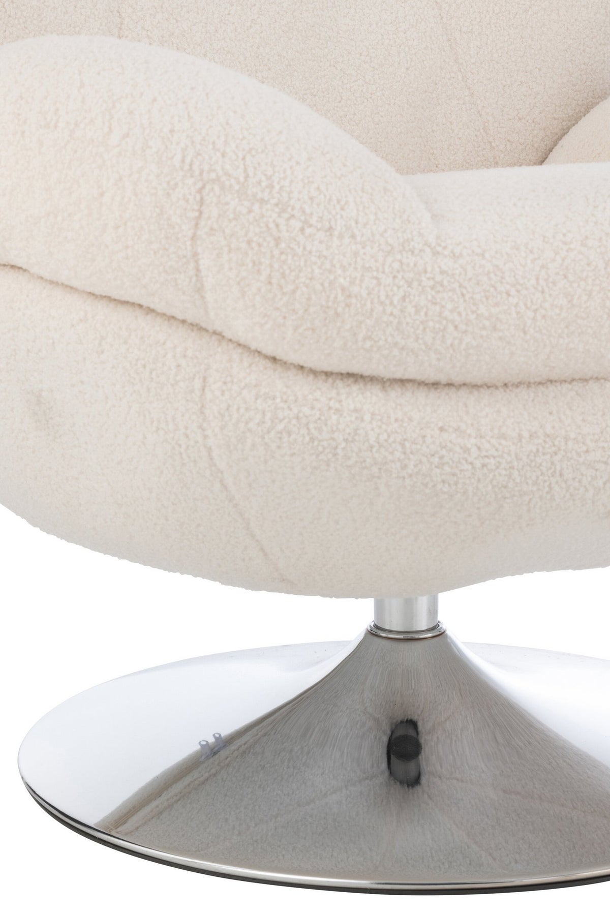 J-Line zetel Relax + Voetbank - metaal/multiplex - creme/zilver