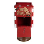 Kerstdecoratie Brievenbus 27x22x51 cm Rood Metaal