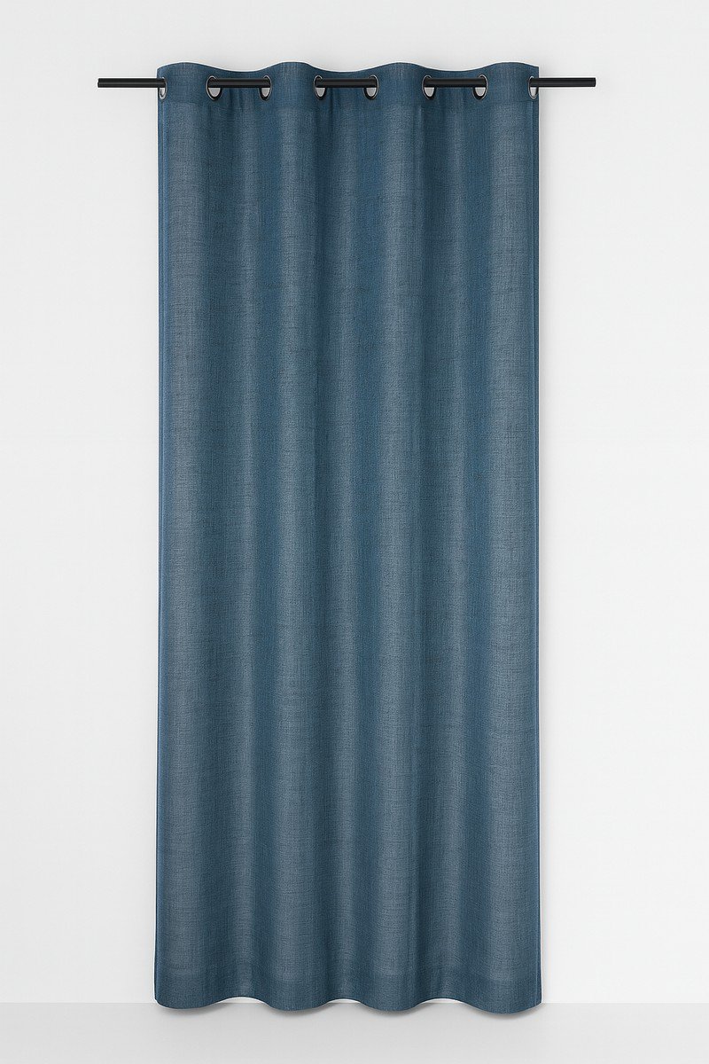 Edera gordijn petrol 8 rings 135 x 260 cm