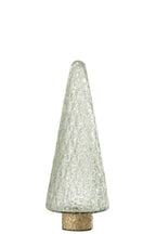 J-Line decoratie Kerstboom Voet - glas - goud/transparant - small