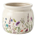 Bloempot Beige Keramiek Bloemen