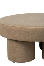 J-Line Poef met poten - multiplex/stof - beige - large