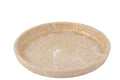 J-Line bloempot Terra - keramiek - rose/goud - Ø 40 cm
