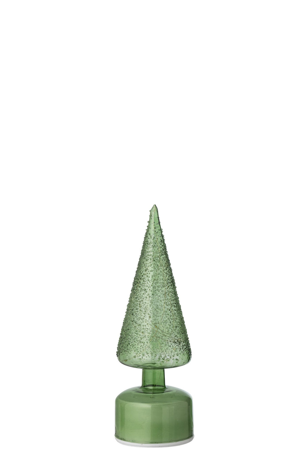 J-Line decoratie kerstboom Draaiend - glas - groen - S - LED