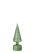 J-Line decoratie kerstboom Draaiend - glas - groen - S - LED
