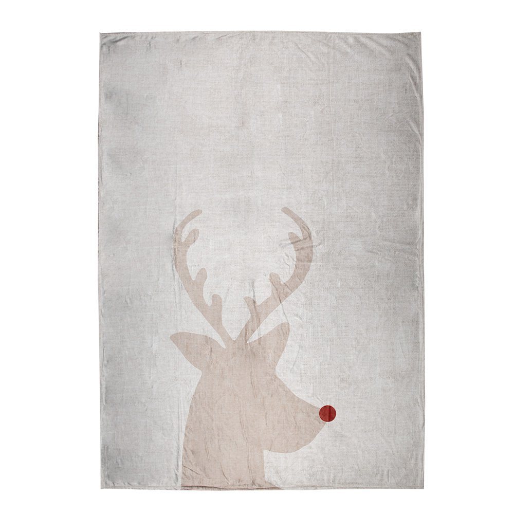 Plaid 130x170 cm Beige Polyester Rendier Deken
