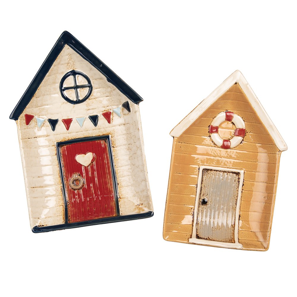 Serveerschaal Huis 27x18 cm Beige Keramiek Presenteerschaal